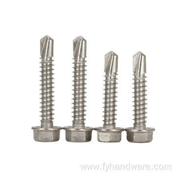 DIN7504k stainless hex head self drilling screw